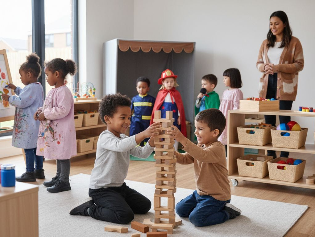 play-based classroom scene