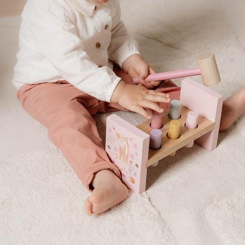 Little Dutch Pounding Bench - Fairy Garden – Hammering Toys for children, available at Learning Bugs UK