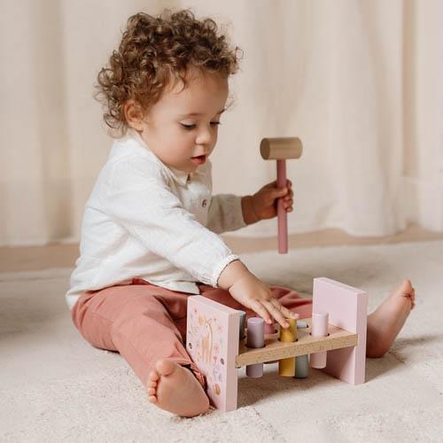 Little Dutch Pounding Bench - Fairy Garden – Hammering Toys for children, available at Learning Bugs UK