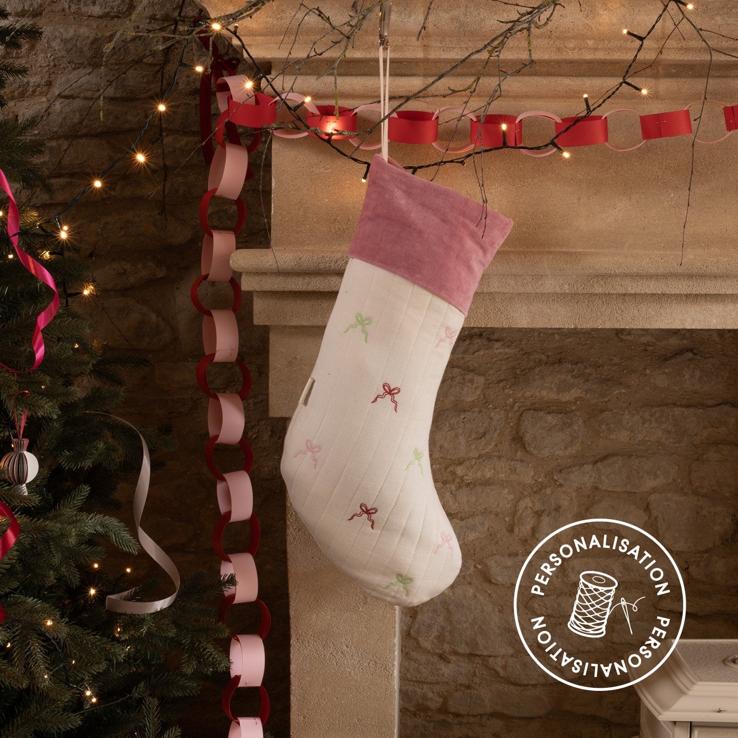 Christmas Stocking - Bows