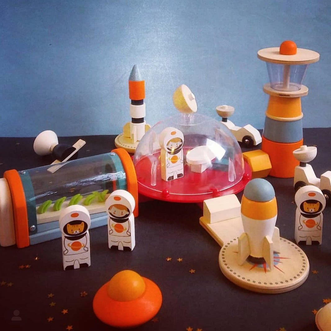 Buy Life On Mars Set | Wooden spacestation for kids by Learning Bugs UK