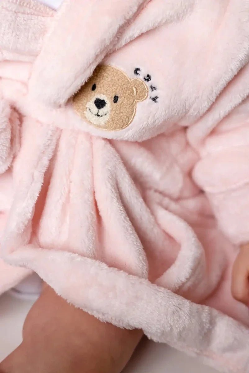 COZY Bear Hooded Dressing Gown Bear Ears - Pink – Bathrobes & Towels for children, available at Learning Bugs UK