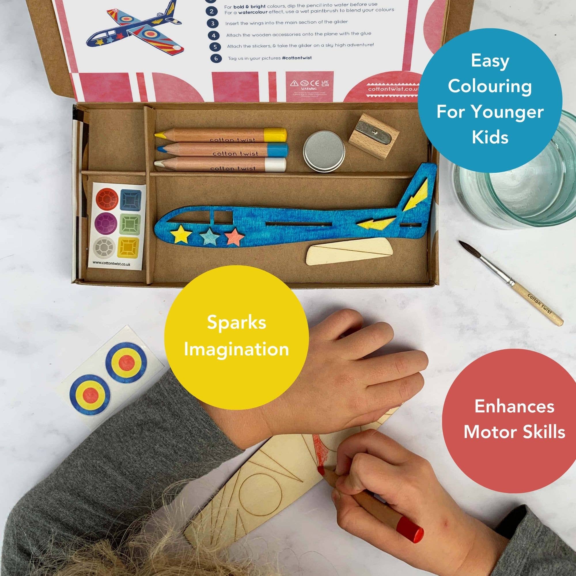 Buy Plane Craft Kit Activity Box | Art and Craft Box for kids by Learning Bugs UK