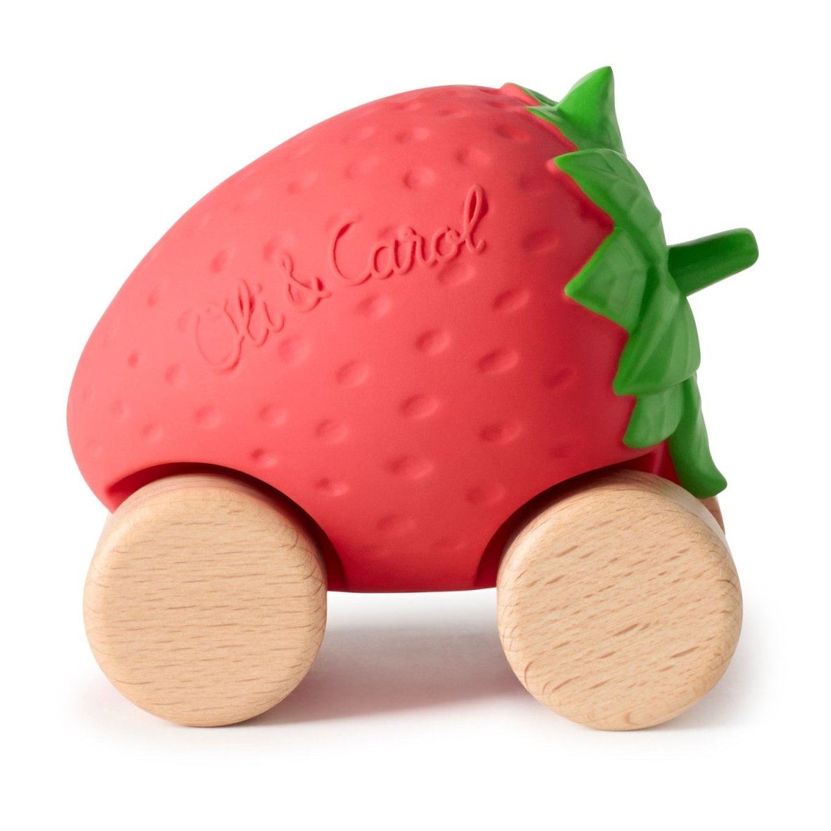 Oli & Carol Sweetie the Strawberry Car – Baby Sensory Toys for children, available at Learning Bugs UK