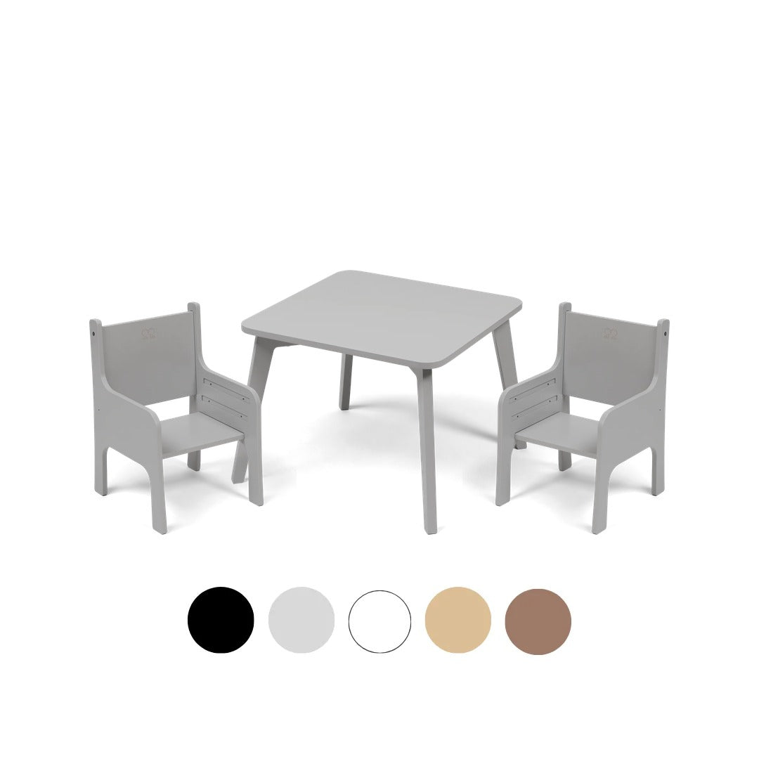 Ette Tete TULLA table and 2 chairs set in Grey