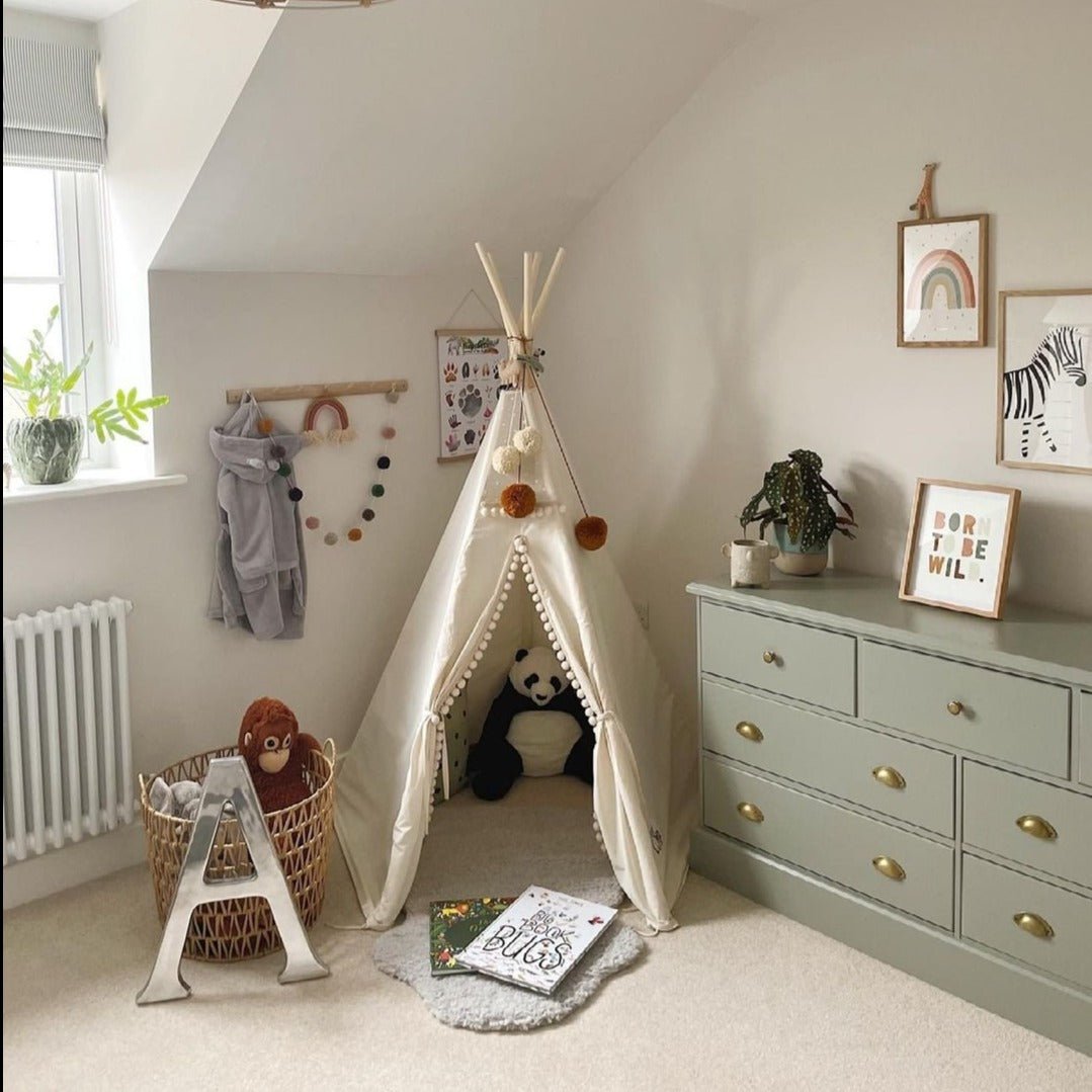 MINICAMP Original Play Tent with Pompoms – Teepees for children, available at Learning Bugs UK