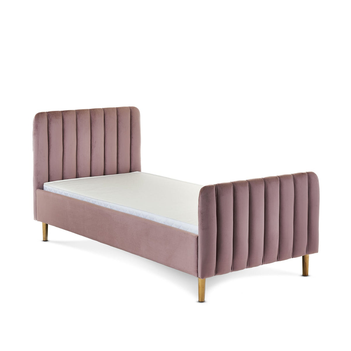 Obaby Gatsby Velvet Toddler Bed - Dusty Pink