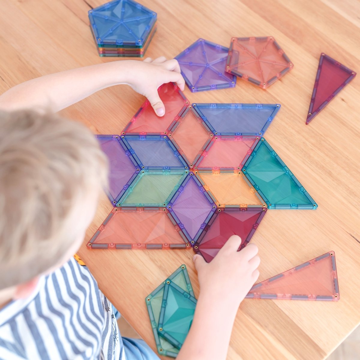 Connetix Magnetic Tiles 48 Piece Pastel Shape Expansion Pack, view 6