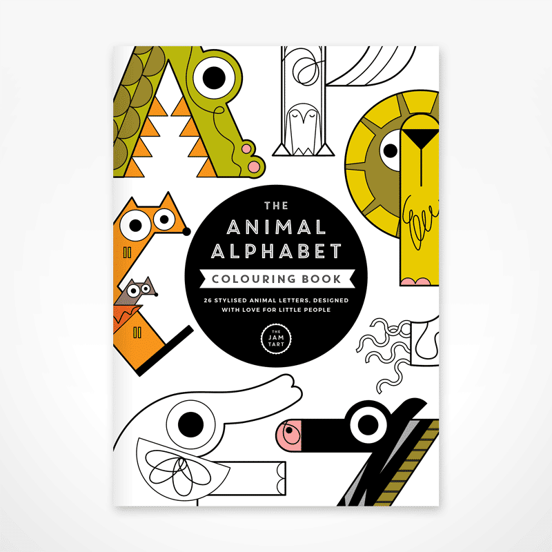 Alphabet Animal Colouring Book by The Jam Tart - Learning Bugs UK