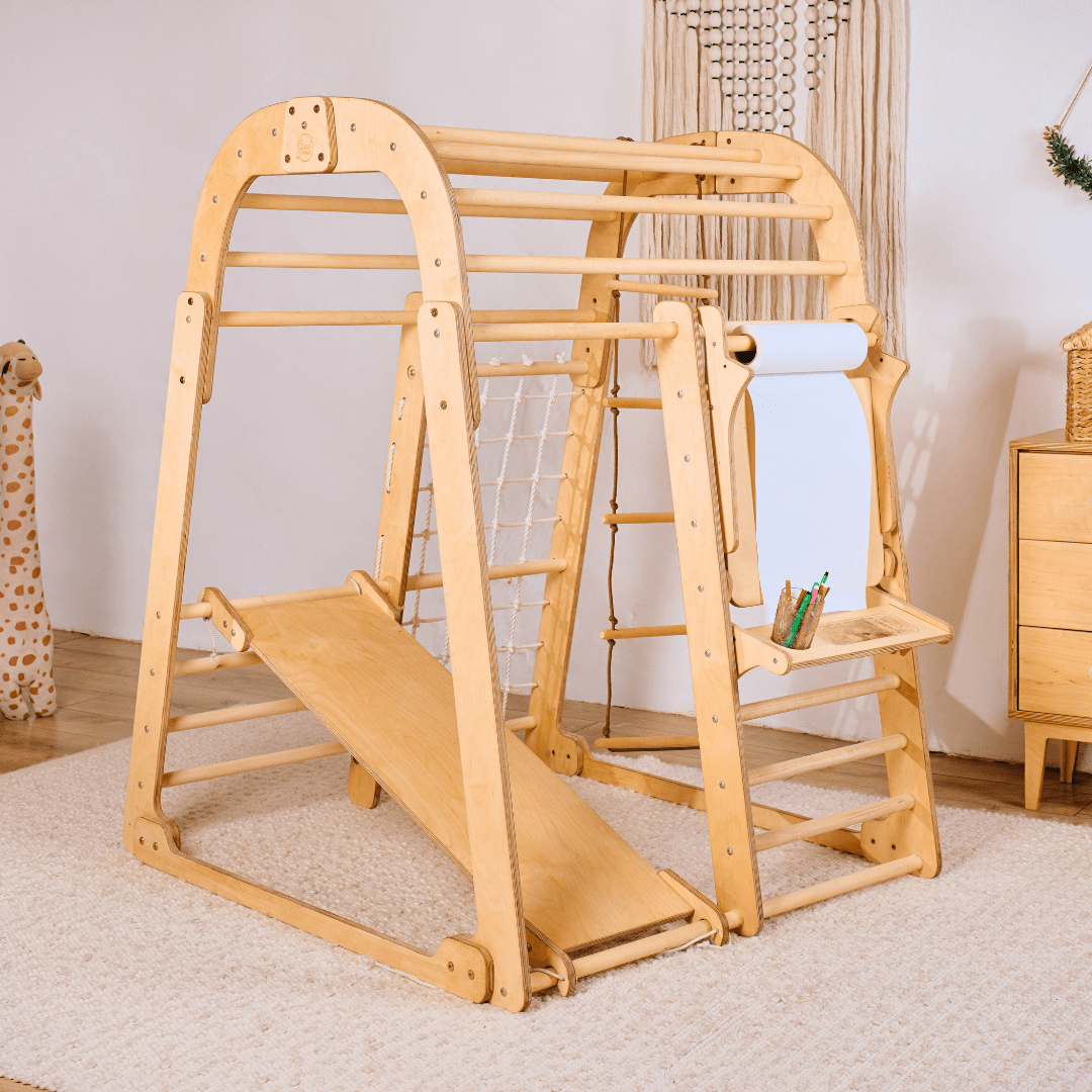 Goodevas 7 in 1 Indoor Playground Climbing Frame (Art Set Included) – Climbing Frame for children, available at Learning Bugs UK