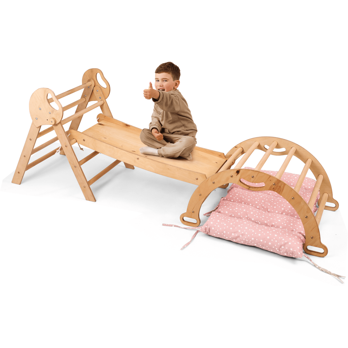 Goodevas 4 in 1 Montessori Climbing Frame with Cushion – Climbing Frame for children, available at Learning Bugs UK