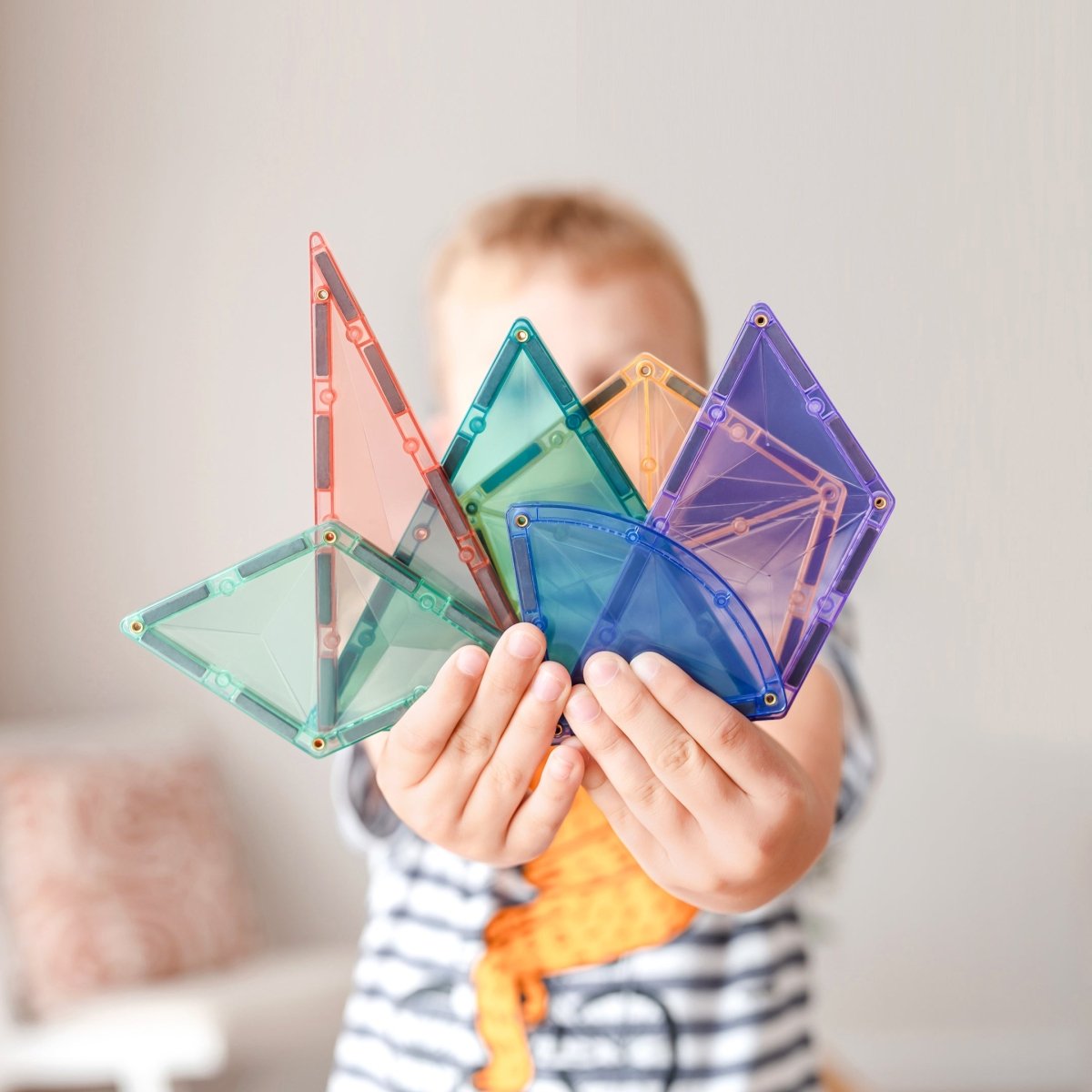 Connetix Magnetic Tiles 48 Piece Pastel Shape Expansion Pack, view 7