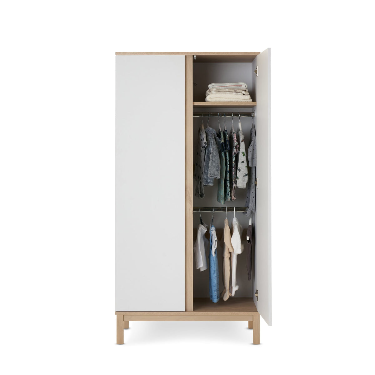 Obaby Astrid Double Wardrobe - White