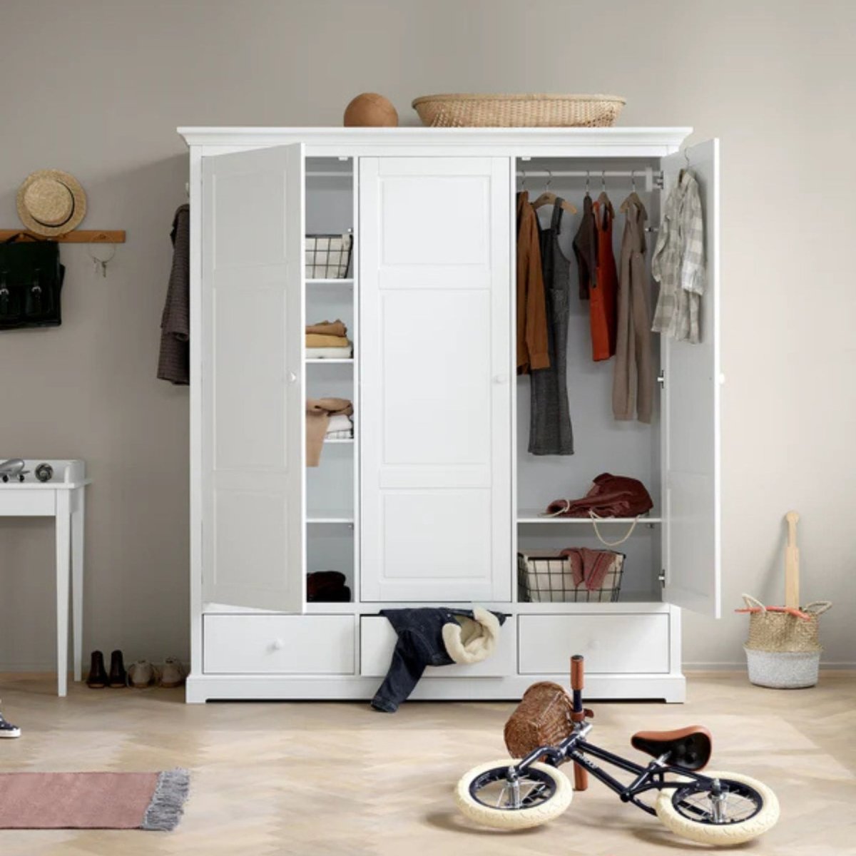 Oliver Furniture Seaside Wardrobe 3 Doors – Wardrobes for children, available at Learning Bugs UK