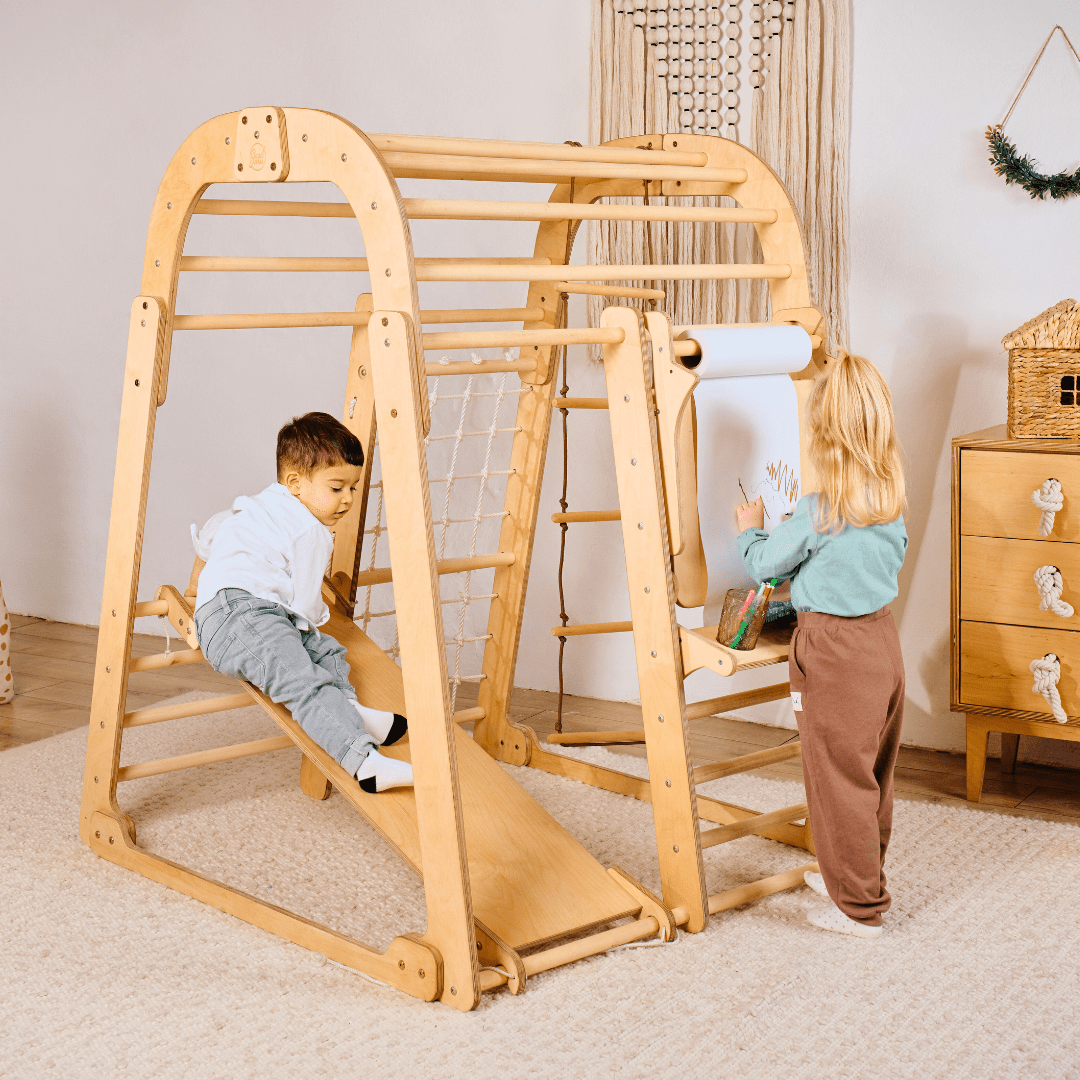 Goodevas 7 in 1 Indoor Playground Climbing Frame (Art Set Included) – Climbing Frame for children, available at Learning Bugs UK