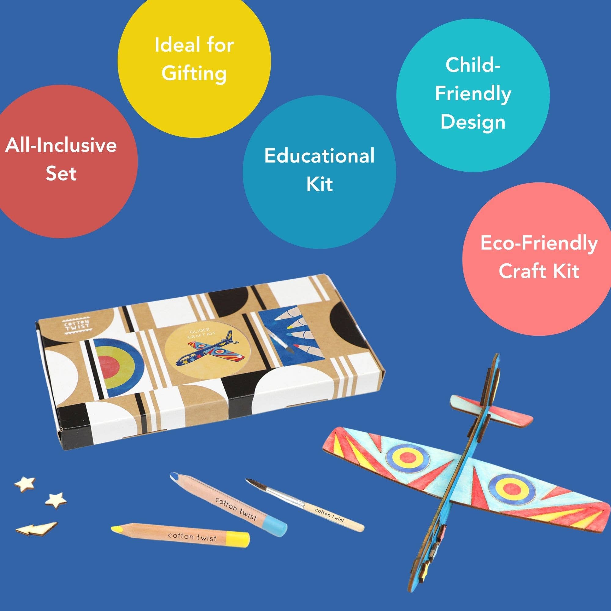 Buy Plane Craft Kit Activity Box | Art and Craft Box for kids by Learning Bugs UK