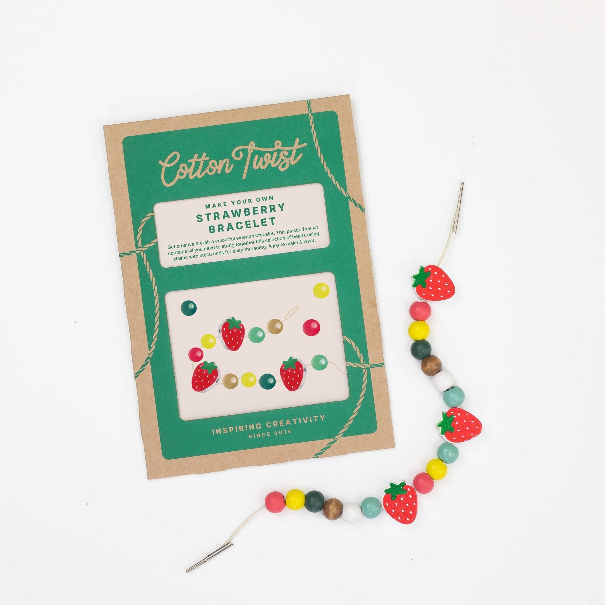 Buy Make Your Own Strawberry Bracelet | Art and Craft Box for kids by Learning Bugs UK