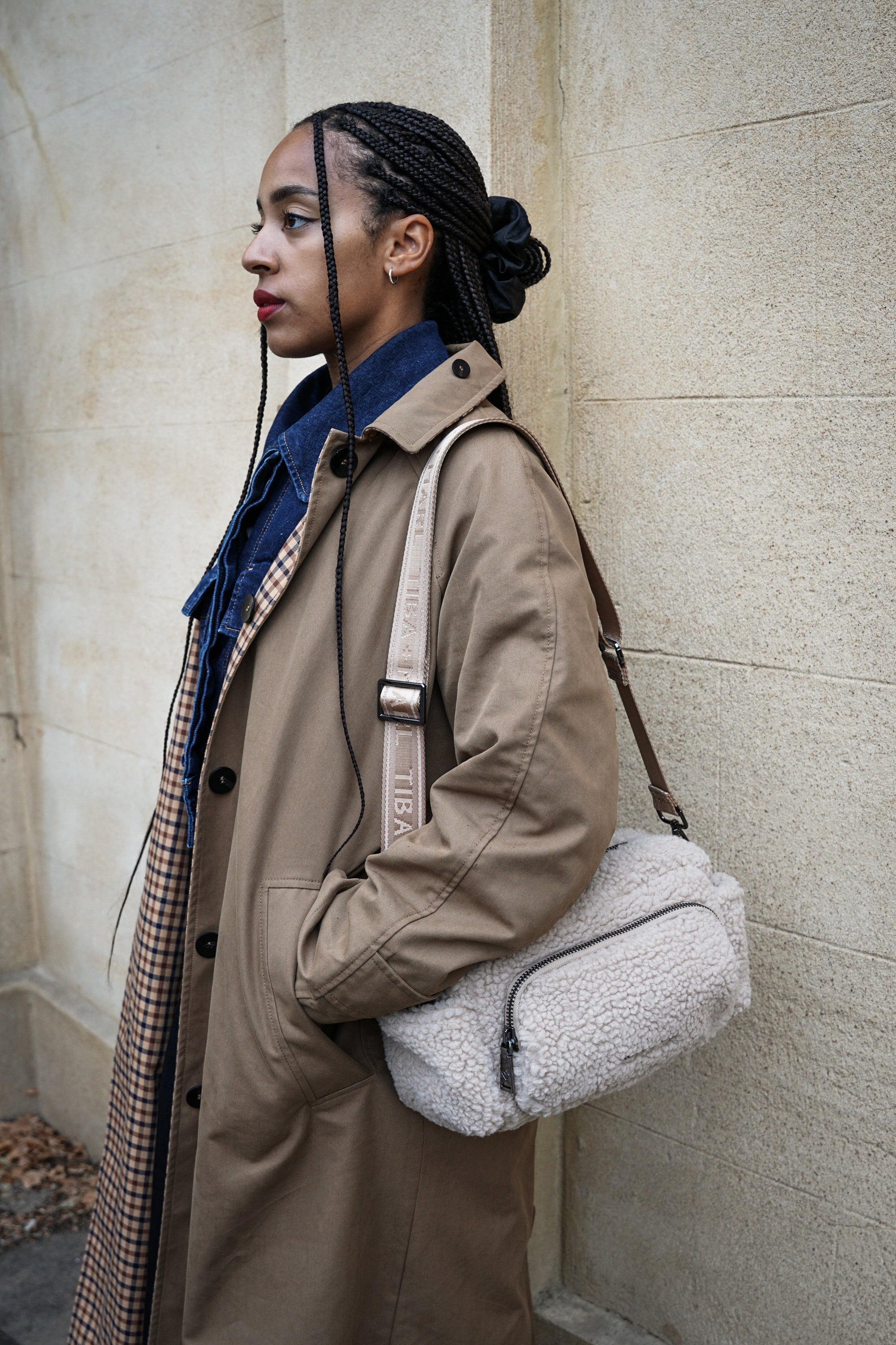 Inka Buggy Organiser Beige Borg Fleece