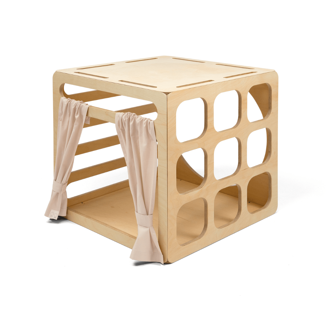 Ette Tete CUBITRI Climbing Cube, Wooden Montessori Play Cube – Climbing Cube for children, available at Learning Bugs UK