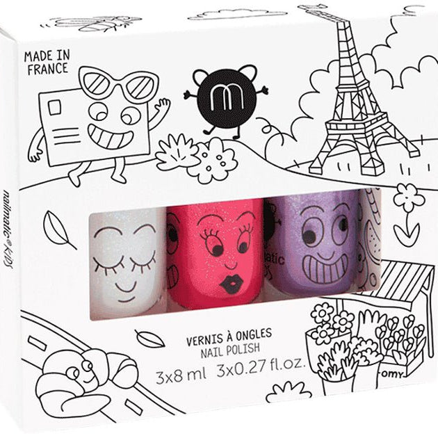 Buy Nailmatic Kids Water - Based Nail Polish - City Trio | for kids by Learning Bugs UK