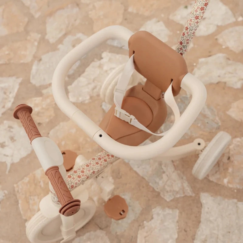 Little Dutch 4 in 1 Trike with Push Bar - Off White – Trikes for children, available at Learning Bugs UK