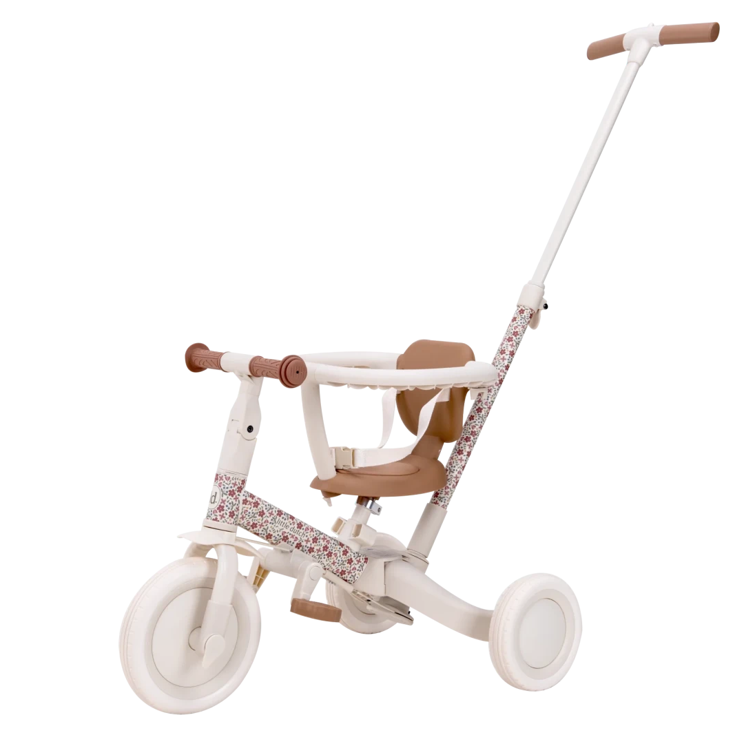 Little Dutch 4 in 1 Trike with Push Bar - Off White – Trikes for children, available at Learning Bugs UK