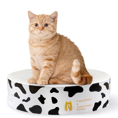 Cat Scratcher Cardboard Bed Happy Polly Round Cat Scratching Pad for Learningbugs