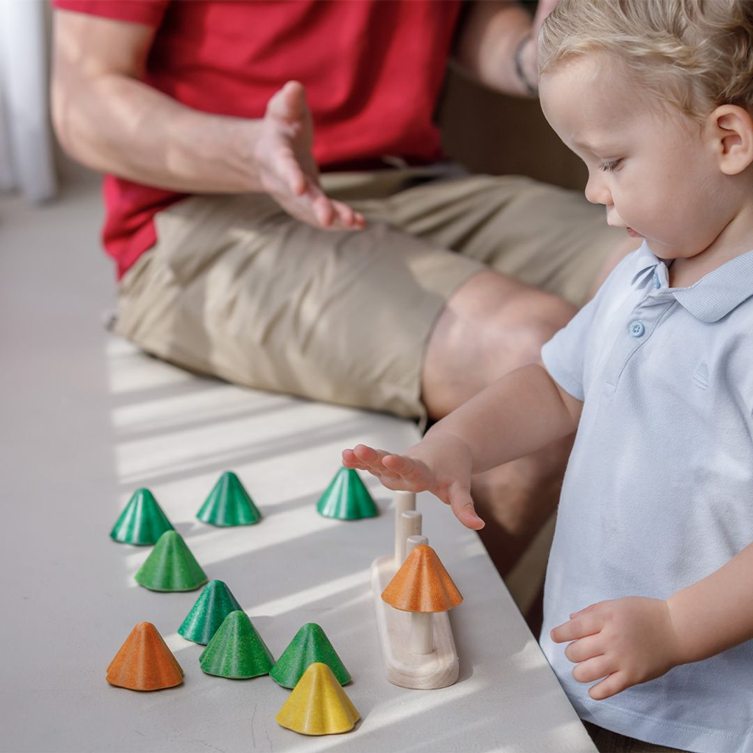PlanToys Sort & Count Tree – Stacking & Sorting Toys for children, available at Learning Bugs UK