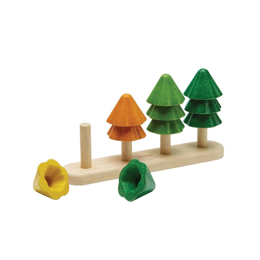 PlanToys Sort & Count Tree – Stacking & Sorting Toys for children, available at Learning Bugs UK