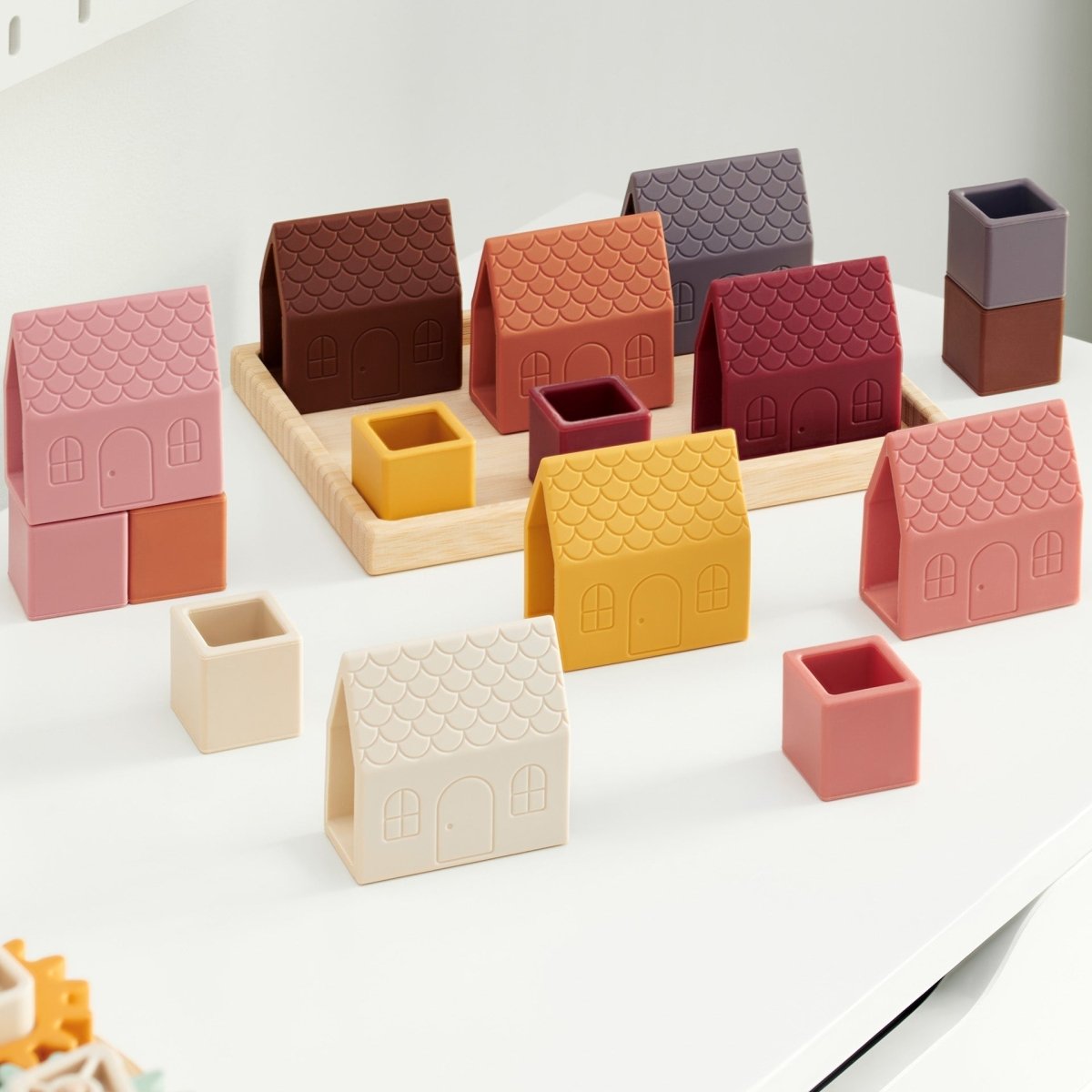 SiliSoft® Village Blocks (Earth) – Baby Toys & Activity Equipment for children, available at Learning Bugs UK