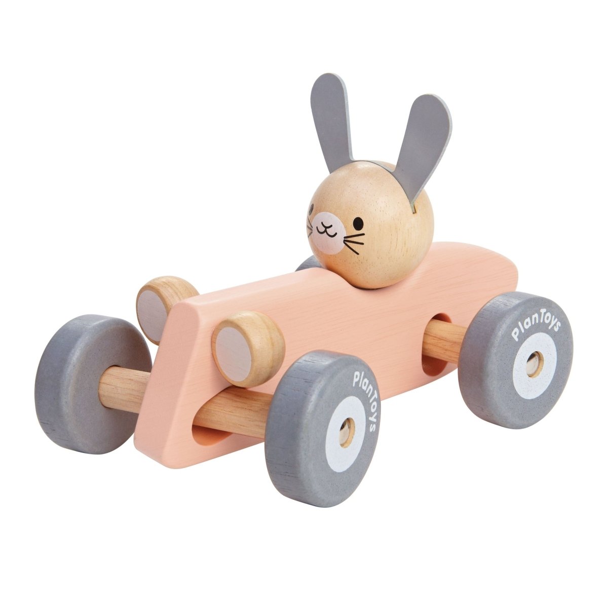 PlanToys Bunny Racing Car – Baby Sensory Toys for children, available at Learning Bugs UK