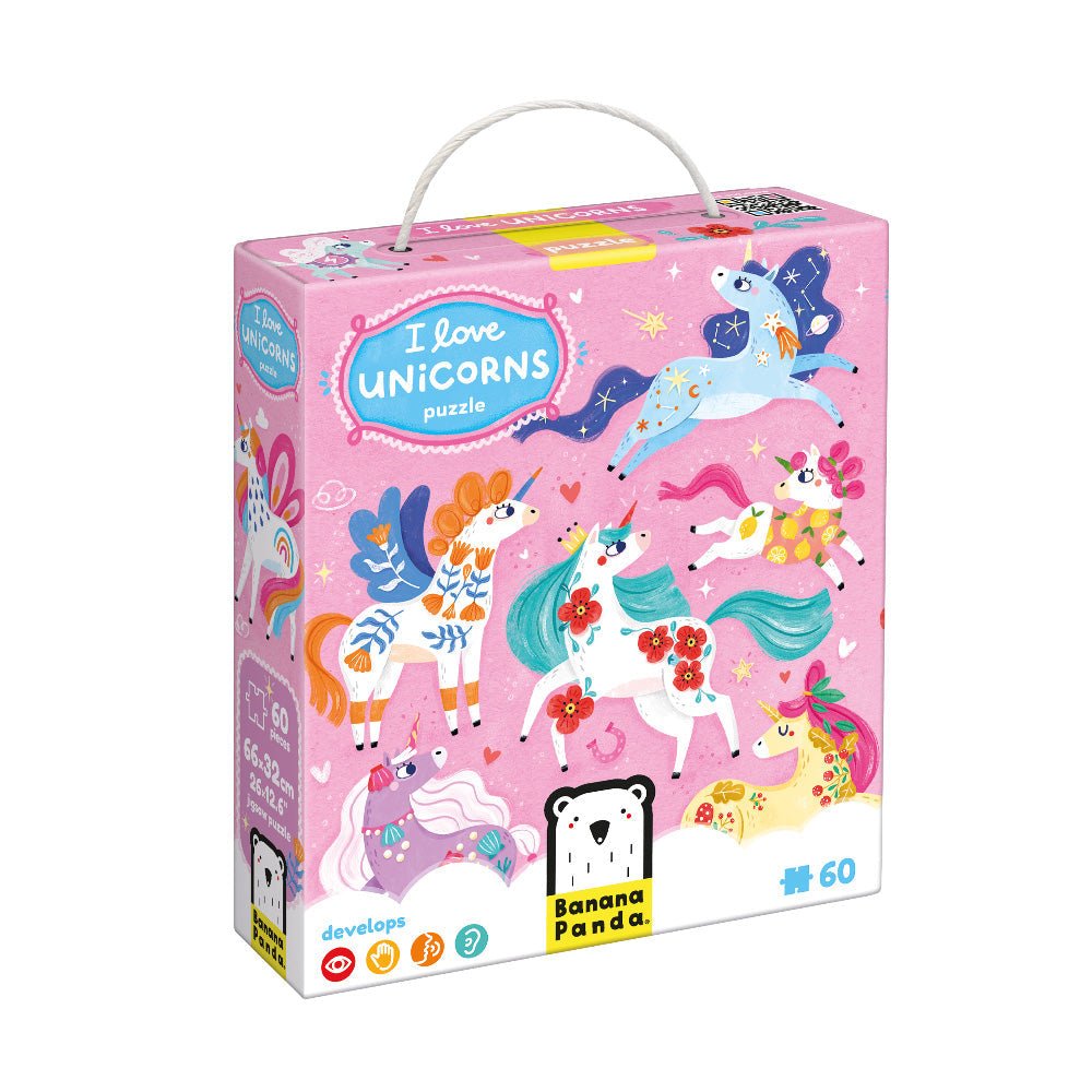 Banana Panda I Love Unicorns Puzzle – Early Years Puzzles for children, available at Learning Bugs UK