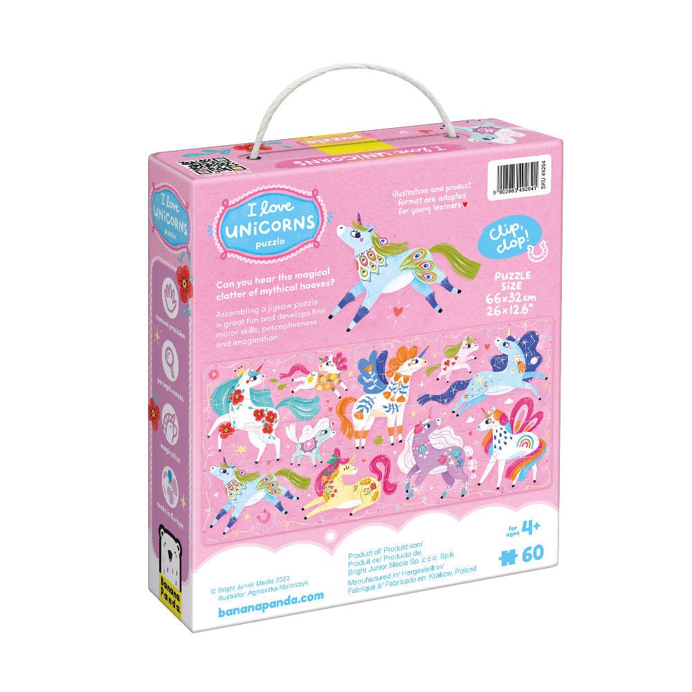 Banana Panda I Love Unicorns Puzzle – Early Years Puzzles for children, available at Learning Bugs UK