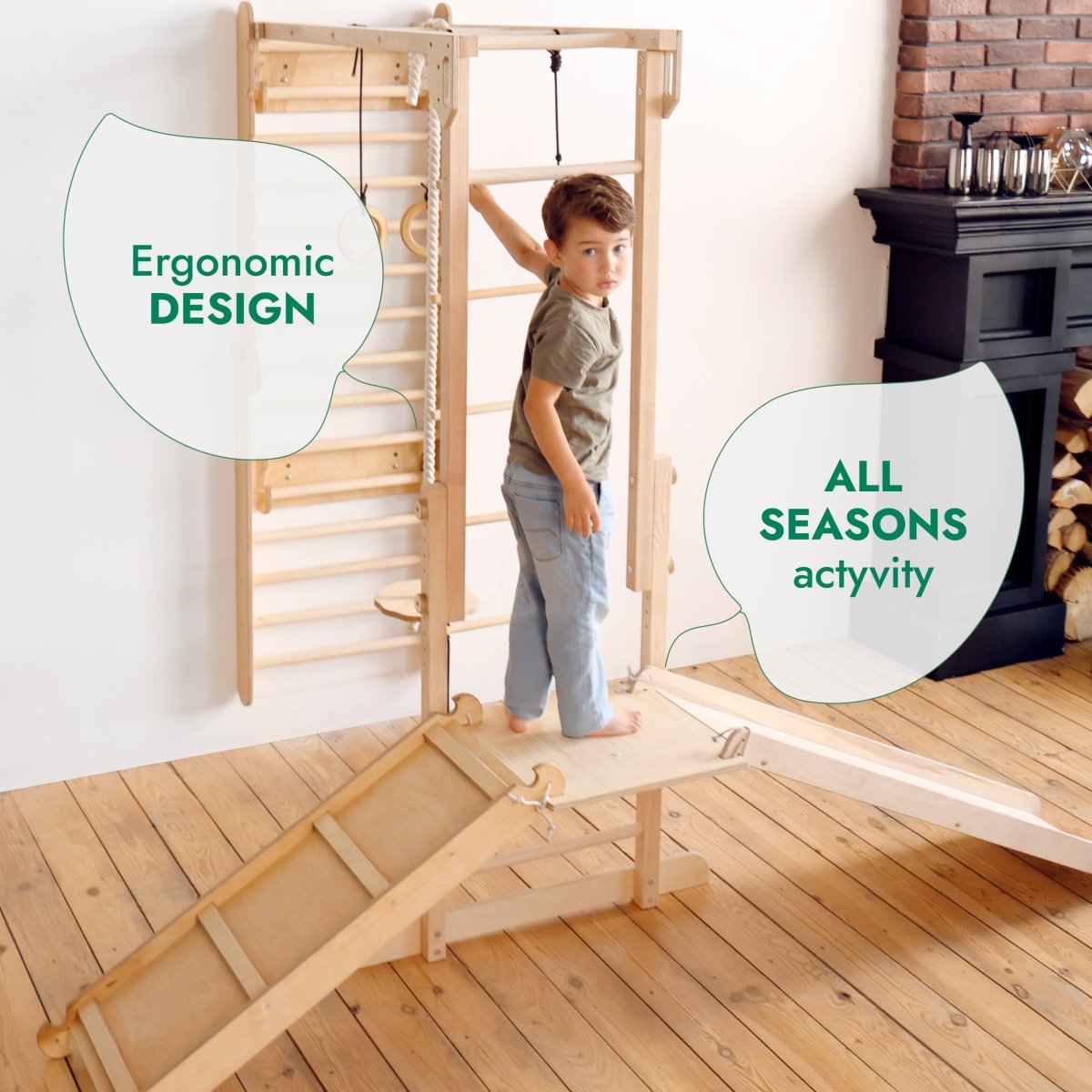 Jungle Play Set for Swedish Walls – Climbing Accessories for children, available at Learning Bugs UK