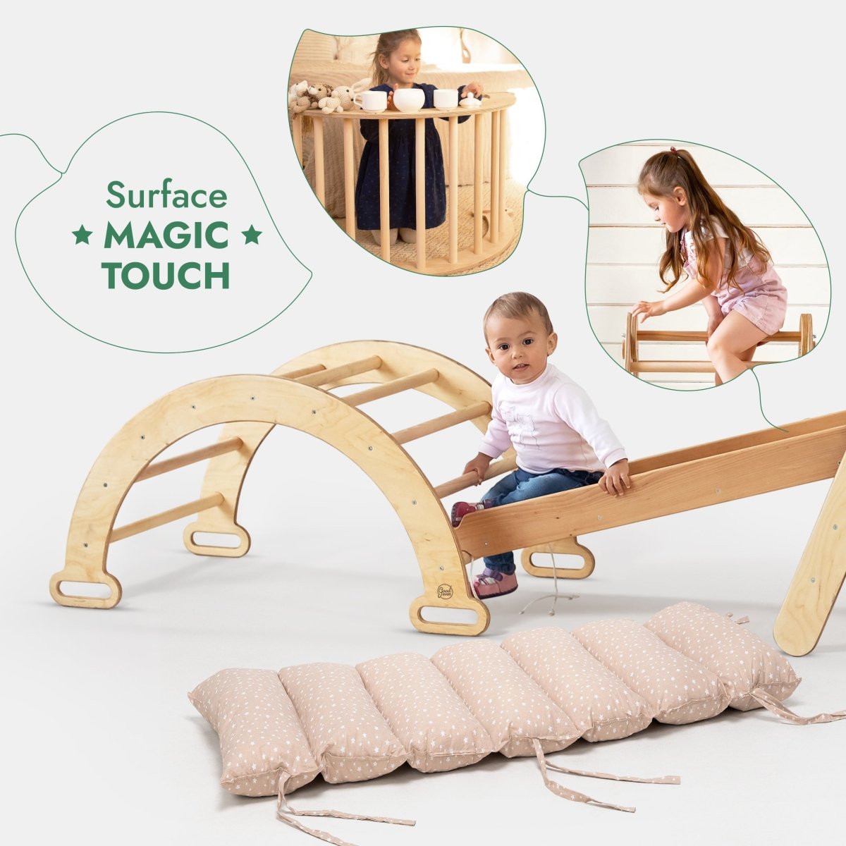 Goodevas 5 in 1 Montessori Climbing Frame – 5in1 Playsets for children, available at Learning Bugs UK