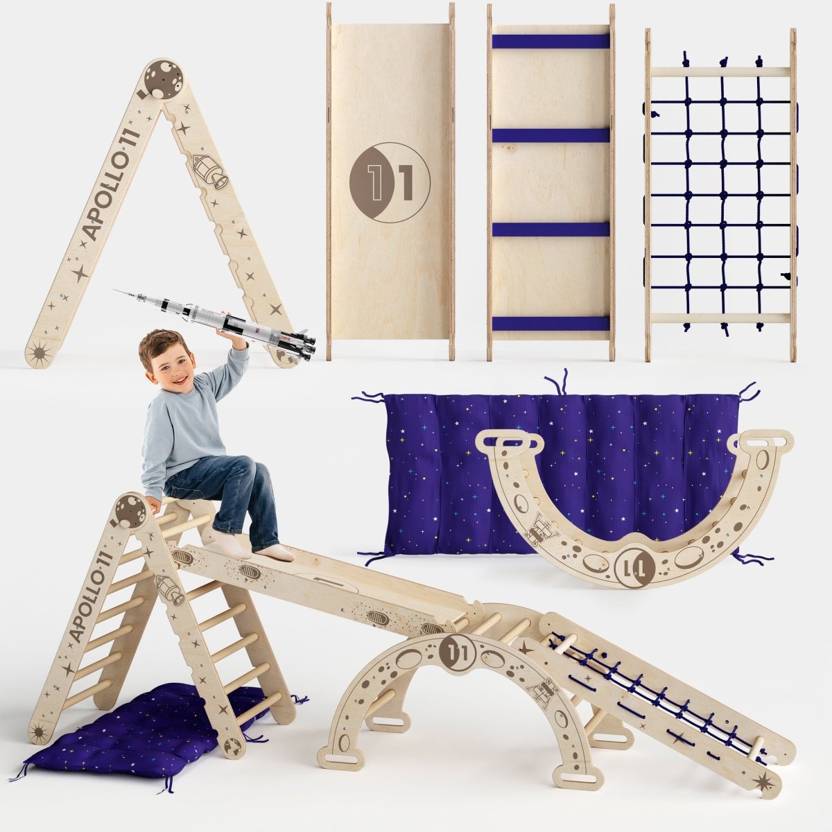 Goodevas Apollo 5 in 1 Montessori Climbing Frame – 5in1 Playsets for children, available at Learning Bugs UK
