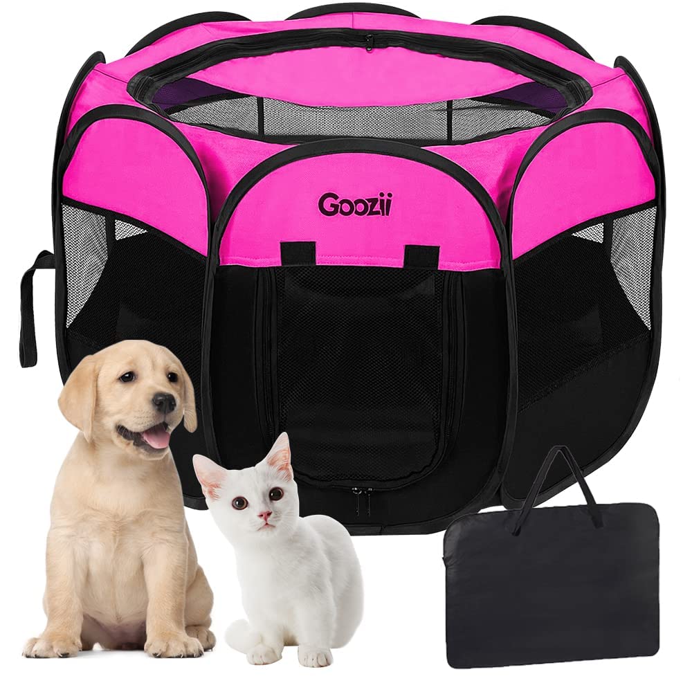 GOOZII Pet Cat Playpen for Indoor Cats Enclosed Portable Foldable Dog Learningbugs