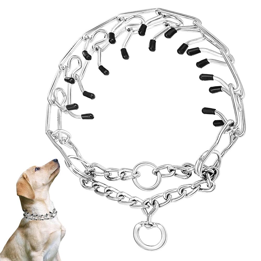 NAVESO Metal Choke Chain for Dog Prong Collar for Dogs Dog Training Learningbugs