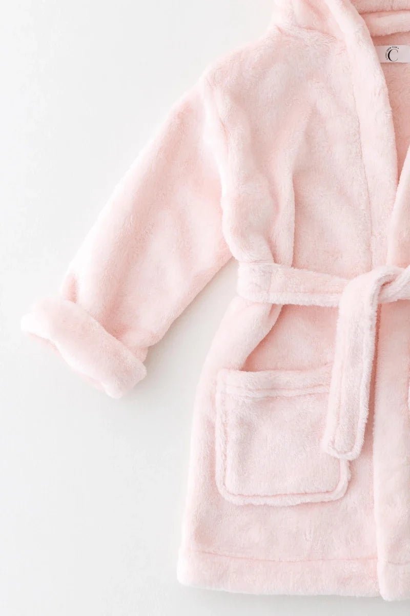 COZY Bear Hooded Dressing Gown Bear Ears - Pink – Bathrobes & Towels for children, available at Learning Bugs UK