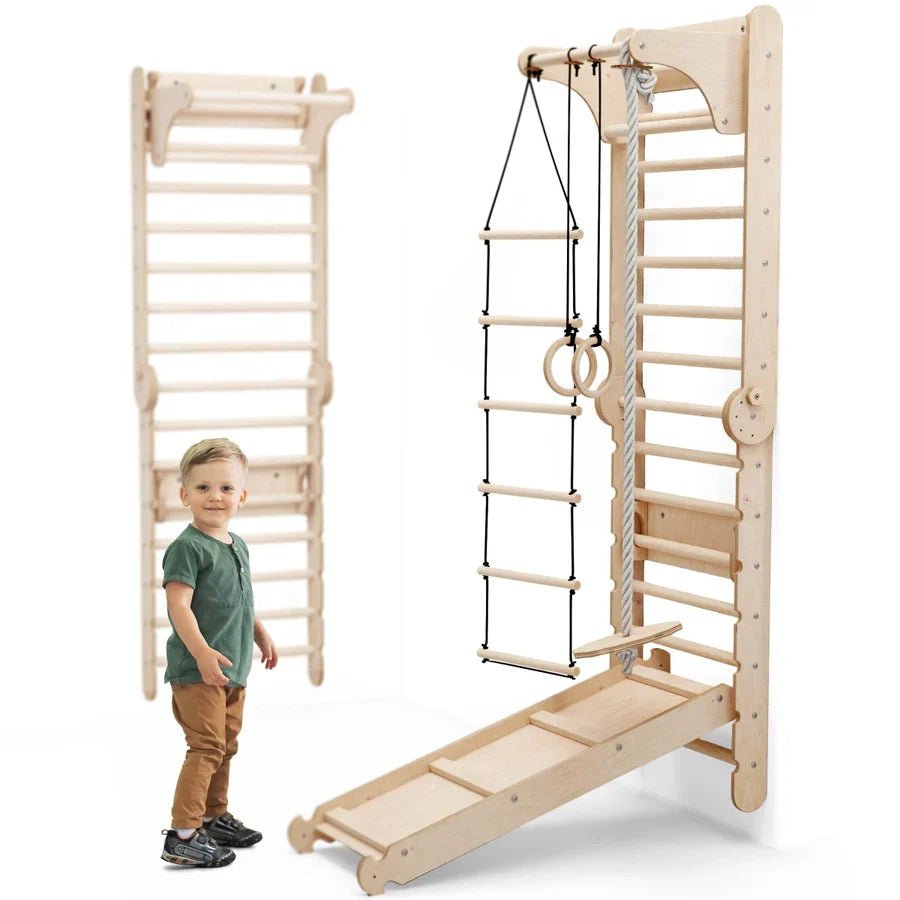 Goodevas 6 in 1 Swedish Wall Climbing Set – Swedish wall for children, available at Learning Bugs UK