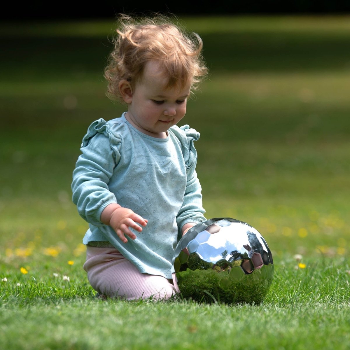 Sensory Steel Tumble Ball – Baby Toys & Activity Equipment for children, available at Learning Bugs UK