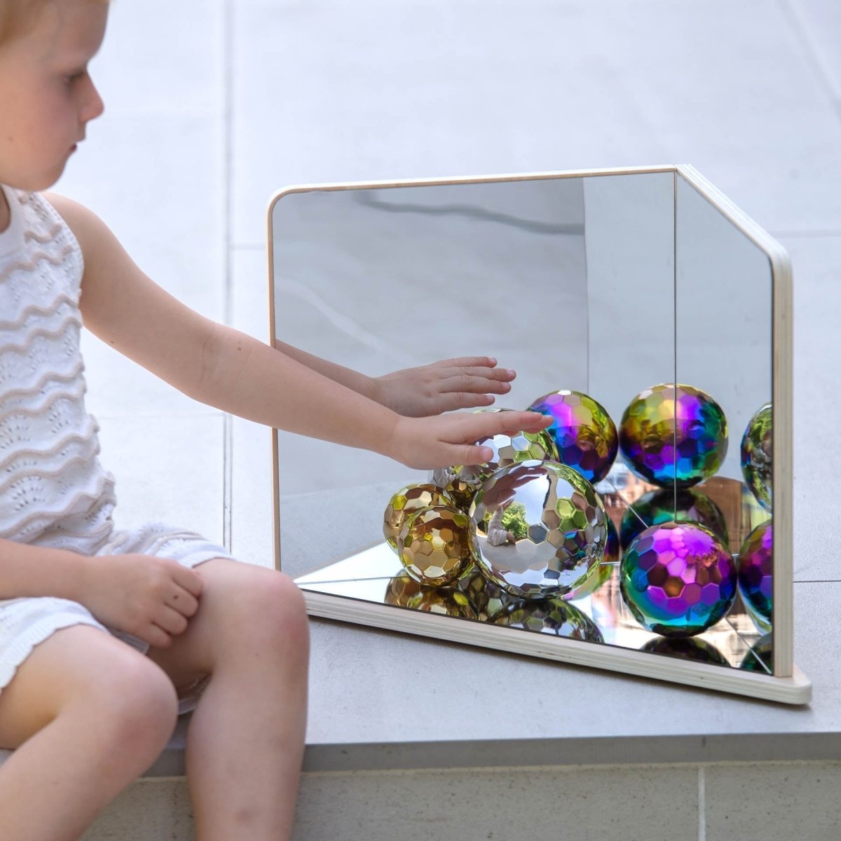 Sensory Steel Mosaic Mystery Balls – Baby Toys & Activity Equipment for children, available at Learning Bugs UK