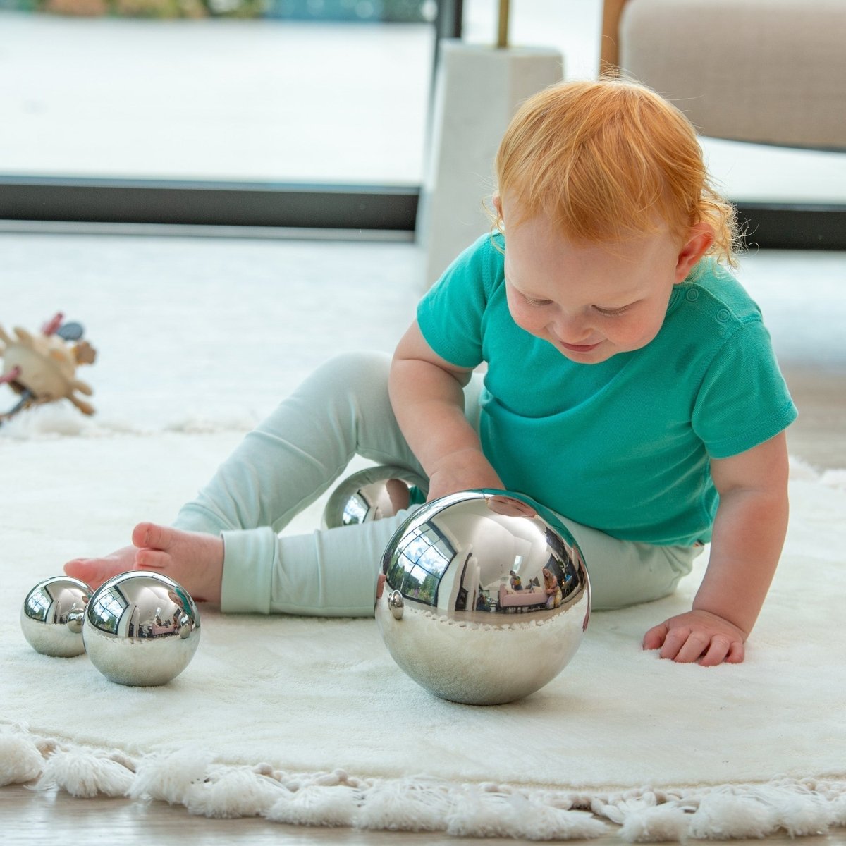 Sensory Steel Silver Balls – Baby Toys & Activity Equipment for children, available at Learning Bugs UK
