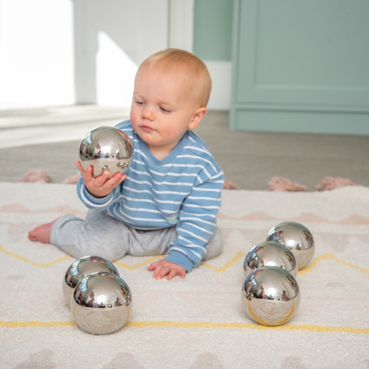 Sensory Steel Mystery Balls – Baby Toys & Activity Equipment for children, available at Learning Bugs UK