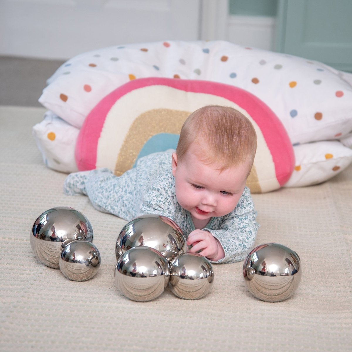 Sensory Steel Sound Balls – Sensory Reflective - Balls for children, available at Learning Bugs UK