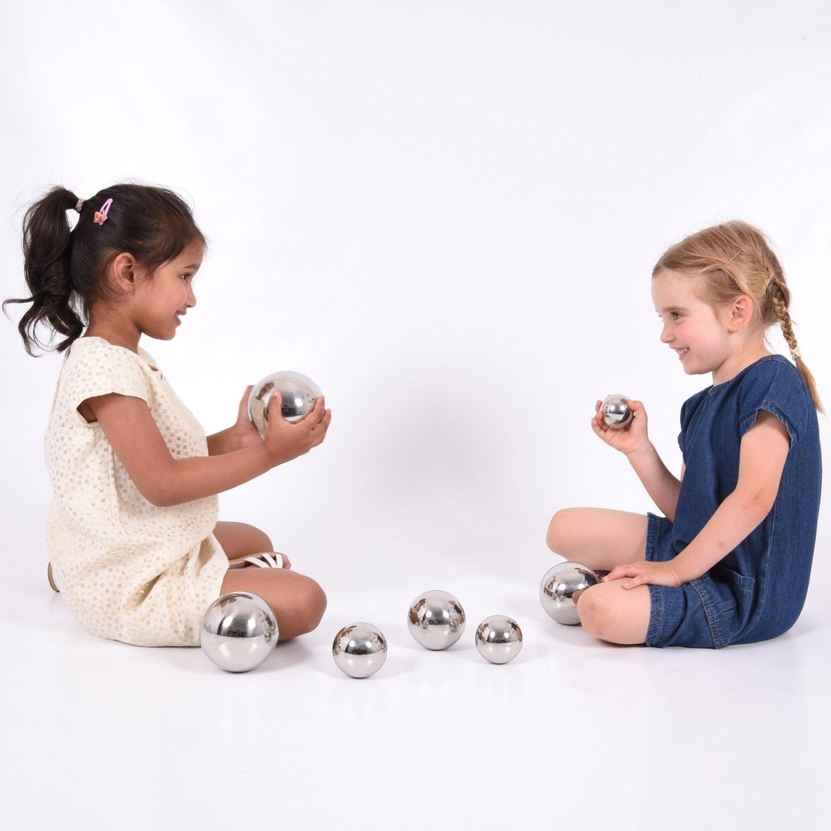 Sensory Steel Sound Balls – Sensory Reflective - Balls for children, available at Learning Bugs UK