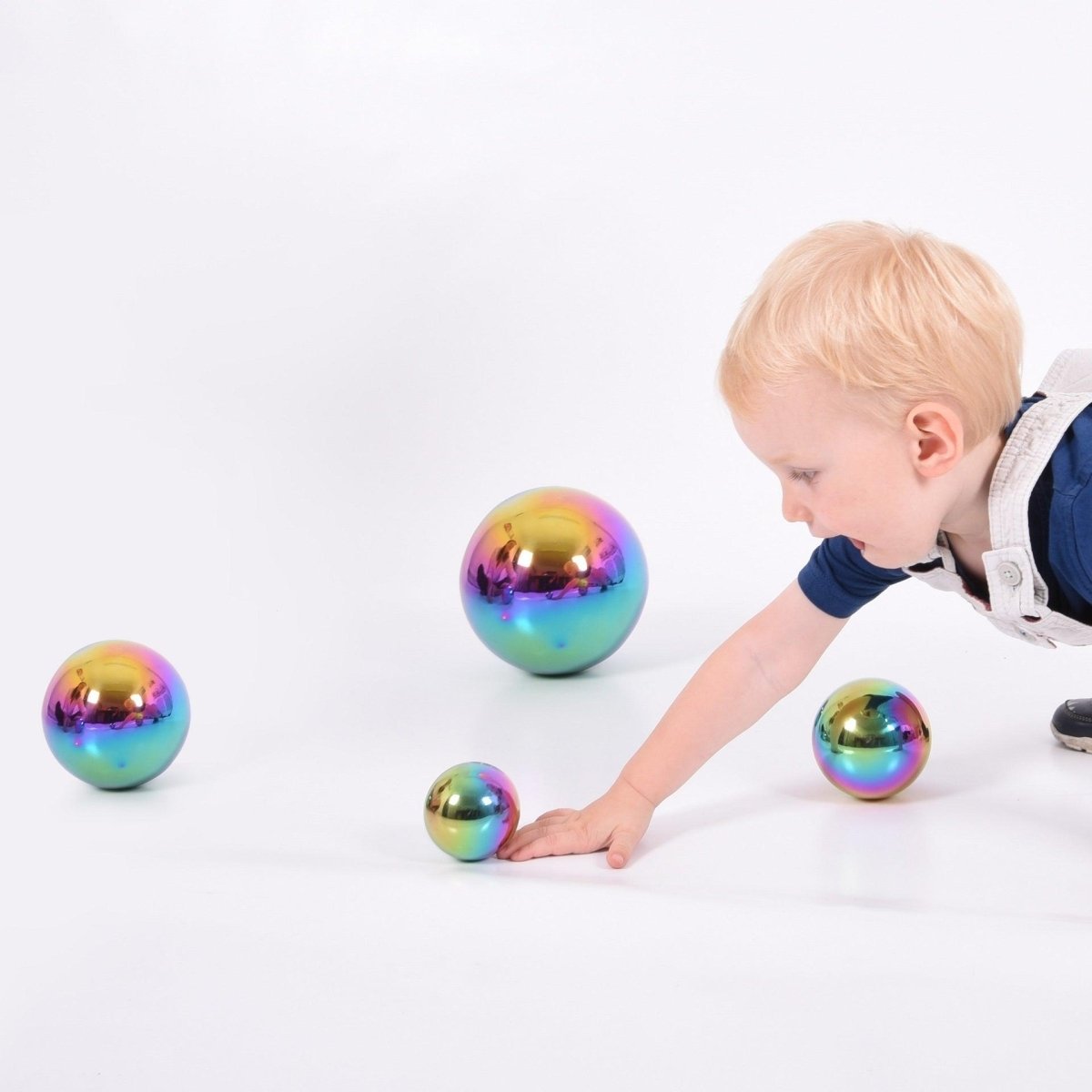 Sensory Steel Colour Burst Balls – Sensory Reflective - Balls for children, available at Learning Bugs UK