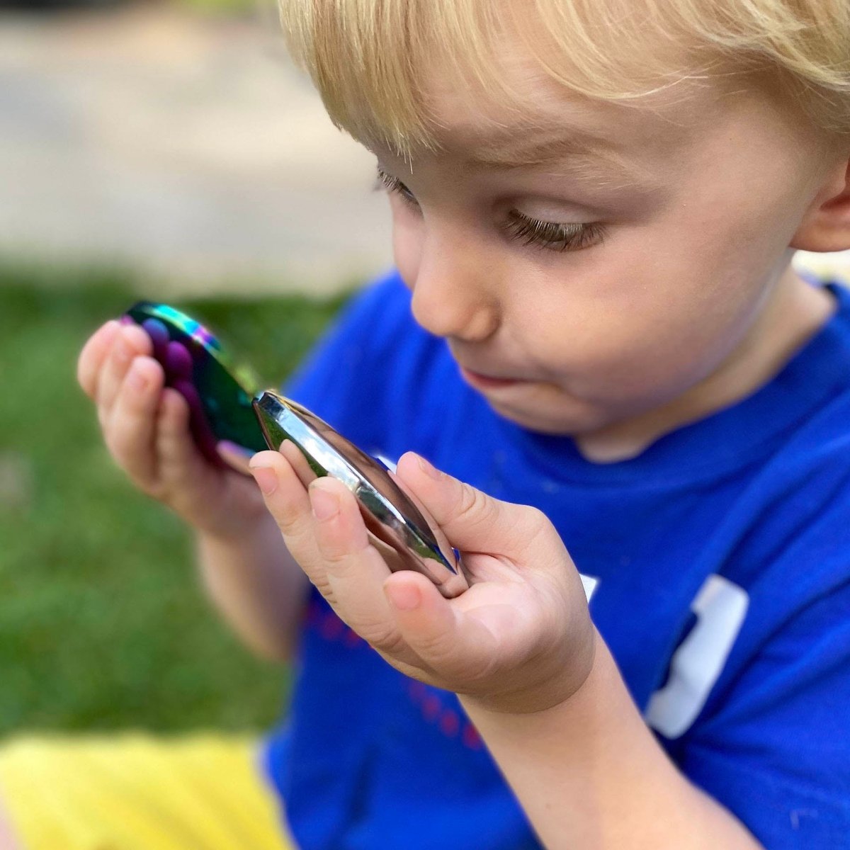 Sensory Steel Sound Buttons – Baby Toys & Activity Equipment for children, available at Learning Bugs UK