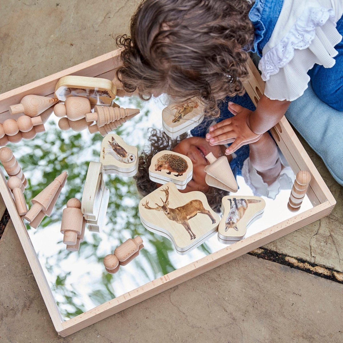 Wooden Forest Animal Blocks – Real Image - Blocks for children, available at Learning Bugs UK