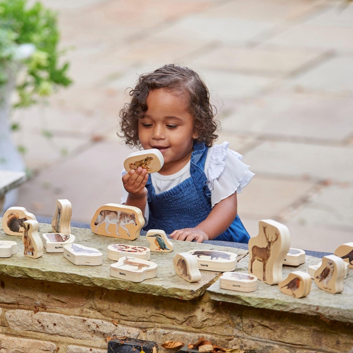 Wooden Forest Animal Blocks – Real Image - Blocks for children, available at Learning Bugs UK